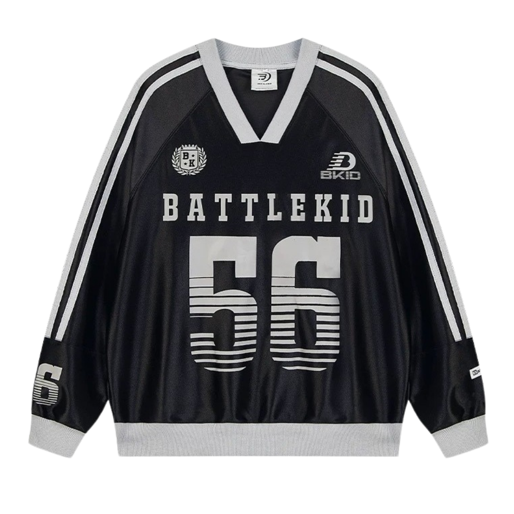 Hip Hop V-Neck Silk Raglan Sweatshirt