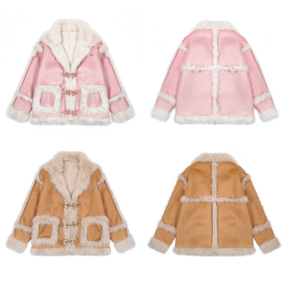 【NOW TREND】 Fur Collar Pocket Coat