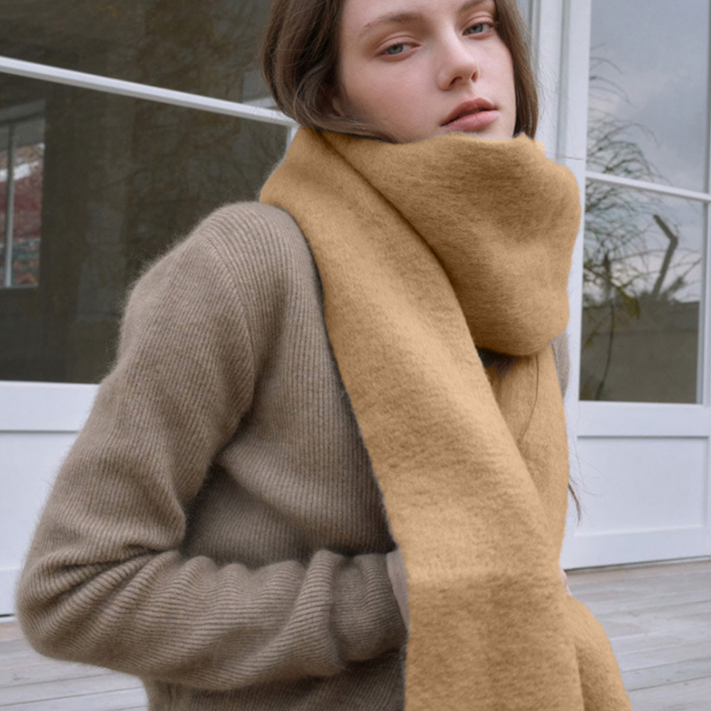 Solid Color Tassel Scarf