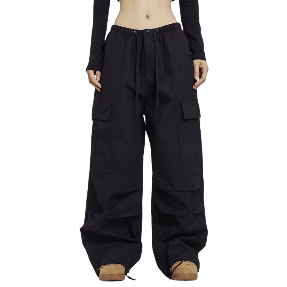 Women's Loose Solid Color Cargo Pants