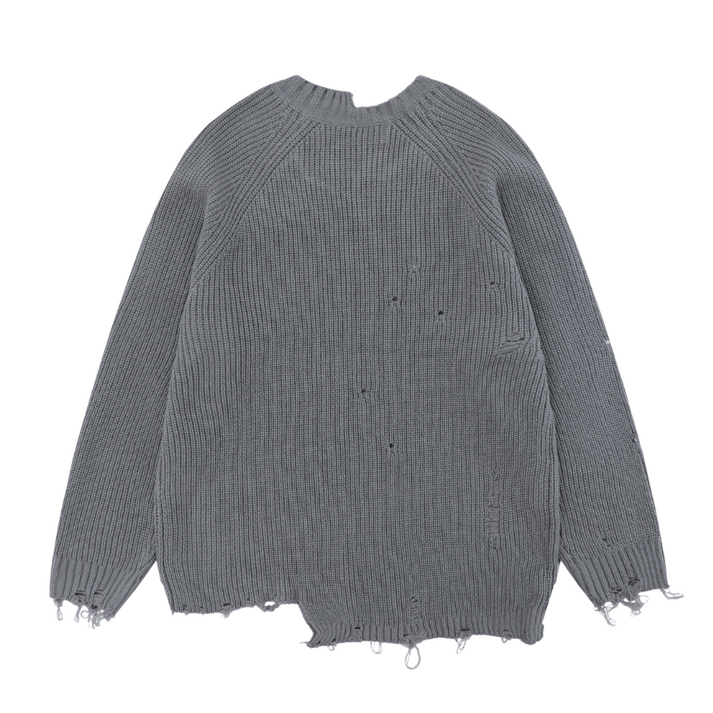 Irregular Cut Solid Sweater