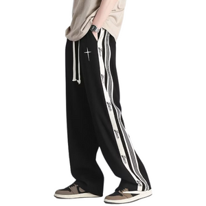 Classic Side Stripe Lettering Sweatpants