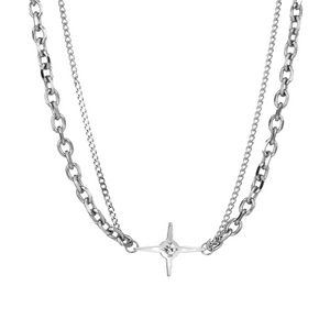 Cross Double-Layered Necklace