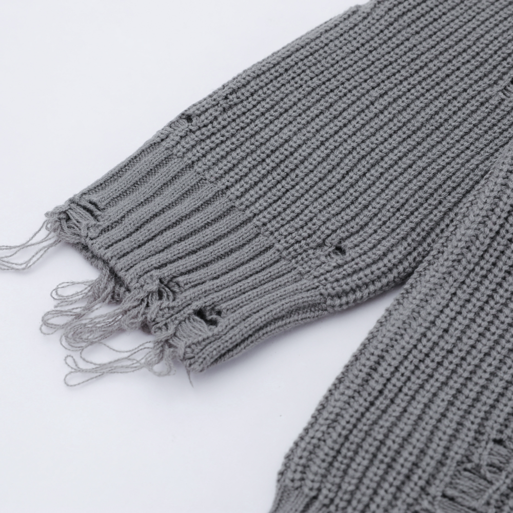 Irregular Cut Solid Sweater