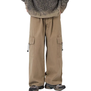 Retro Pocket Adjustable Drawstring Cargo Pants