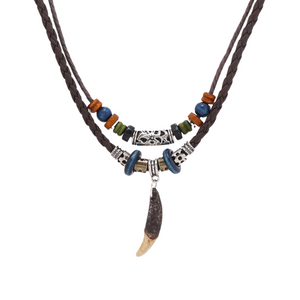 Ethnic Leather Necklace