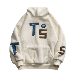 Letter Plus Velvet Hoodie