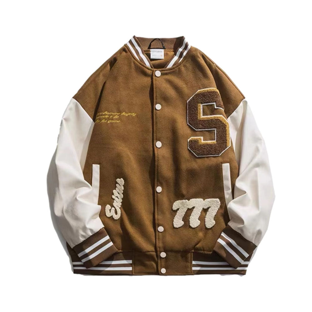 American Vintage Embroidery Varsity Jacket