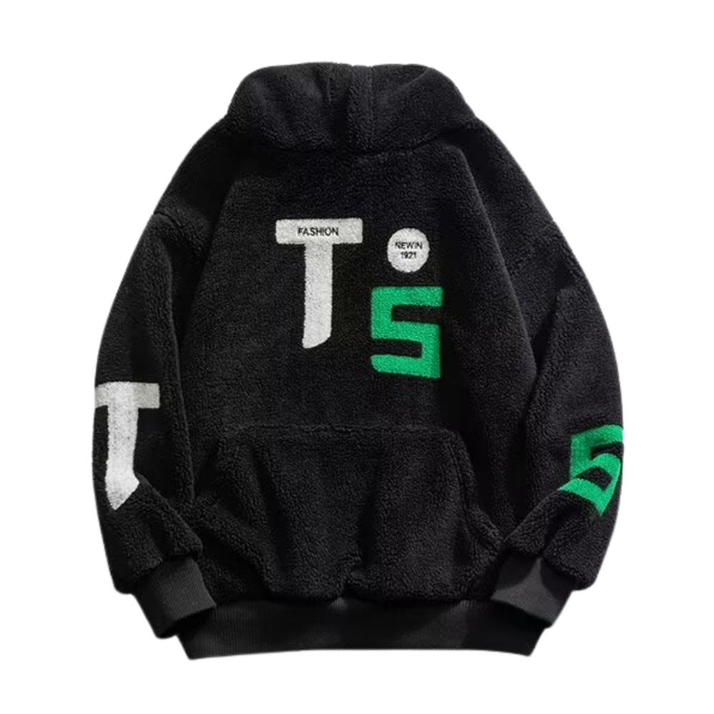 Letter Plus Velvet Hoodie