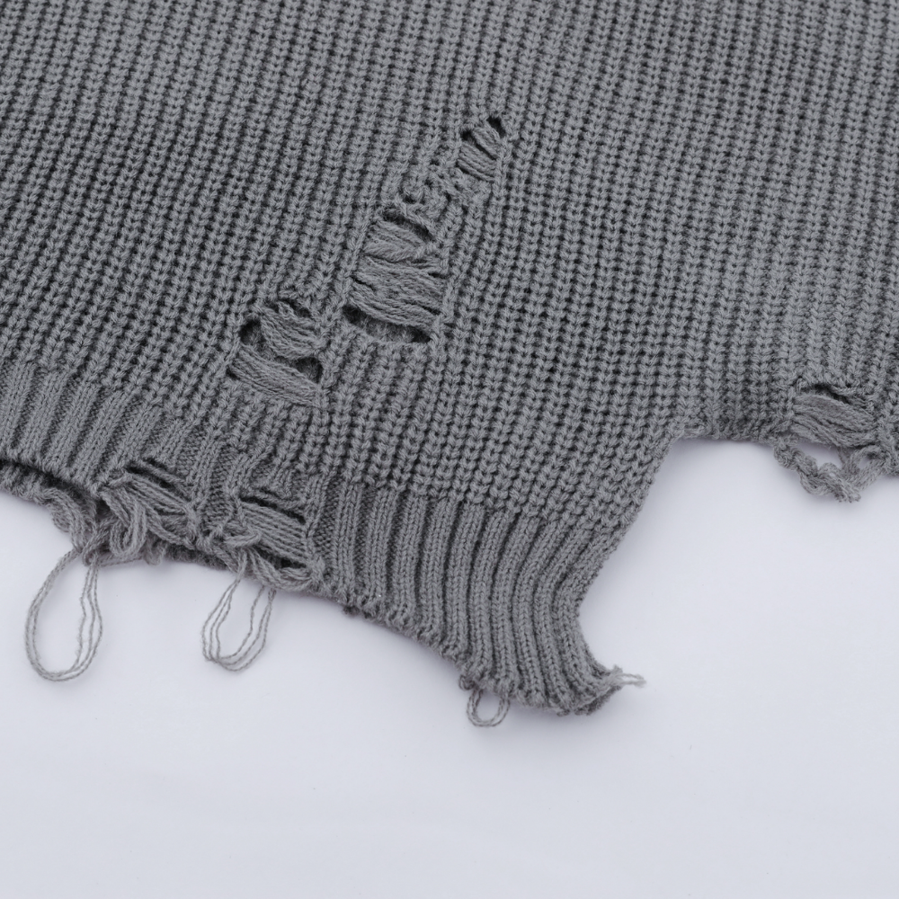 Irregular Cut Solid Sweater