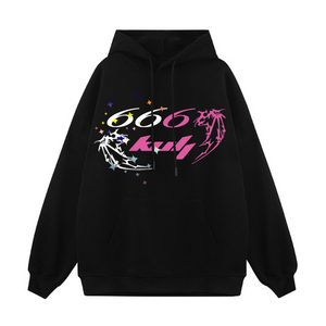 6Kull Versatile Wings Solid Color Hoodie