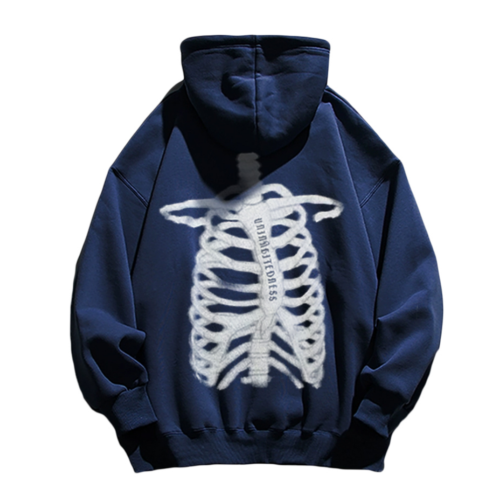 Urban Dark Skeleton Graphic Hoodie