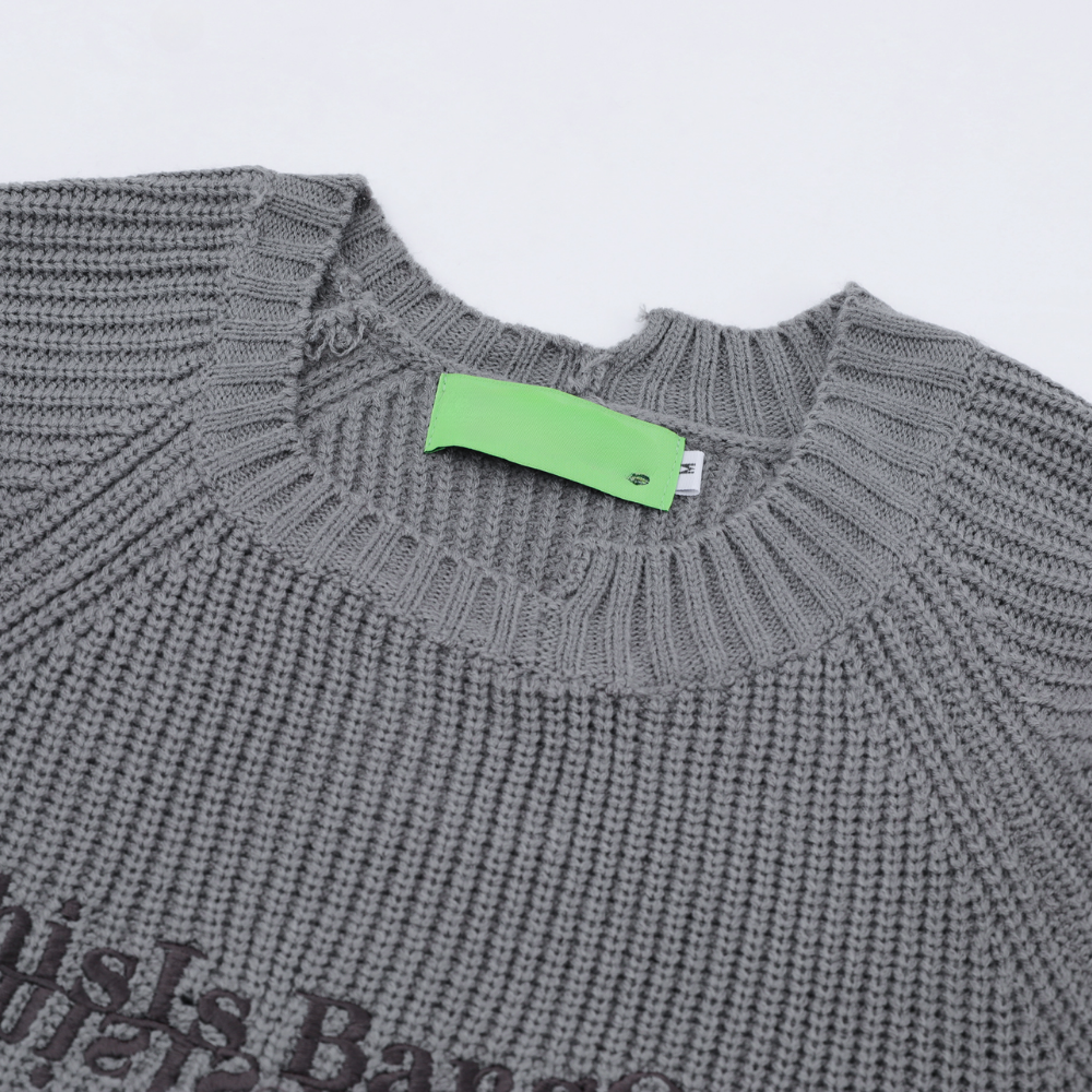 Irregular Cut Solid Sweater