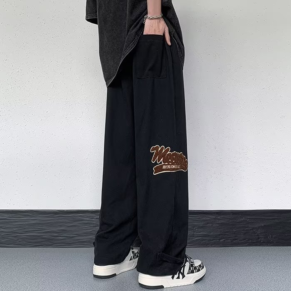 Retro Hiphop Loose Wide Leg Straight Sweatpants