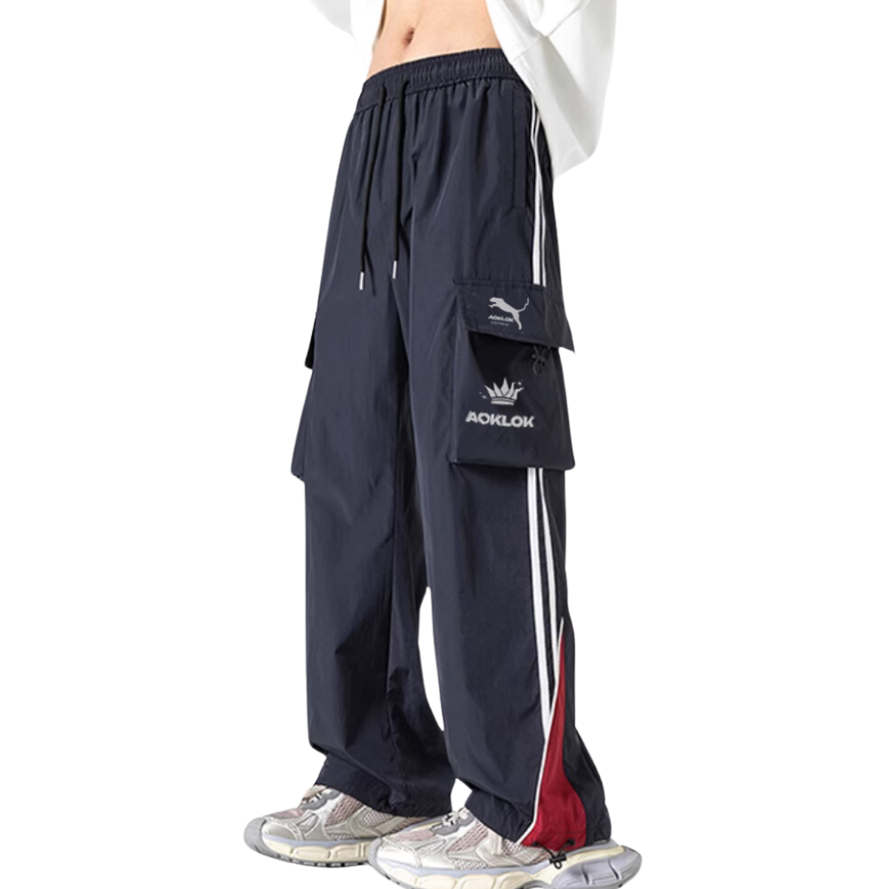 Quick-Drying Pocket Striped Sweatpants