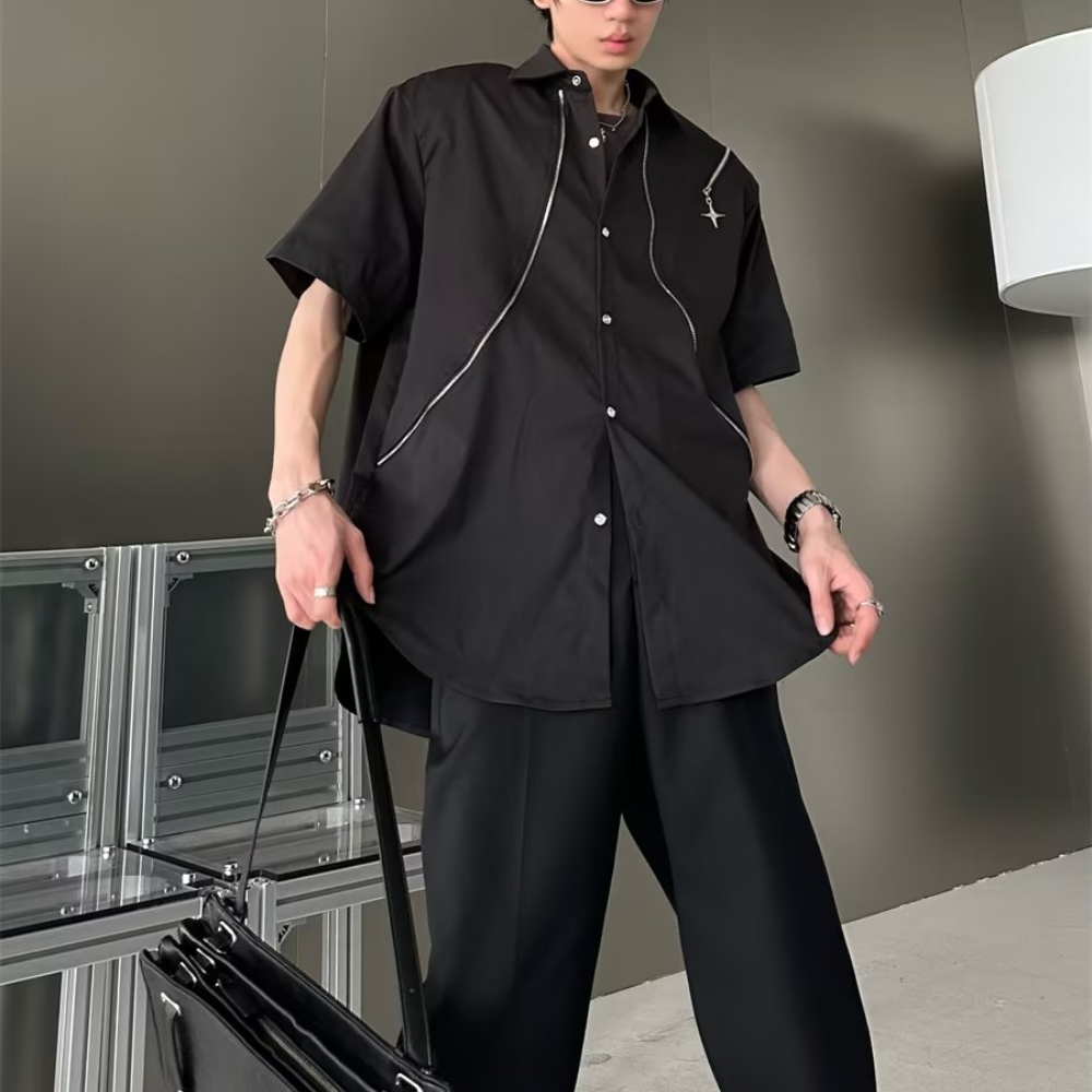High Street Metal Zip Shirt