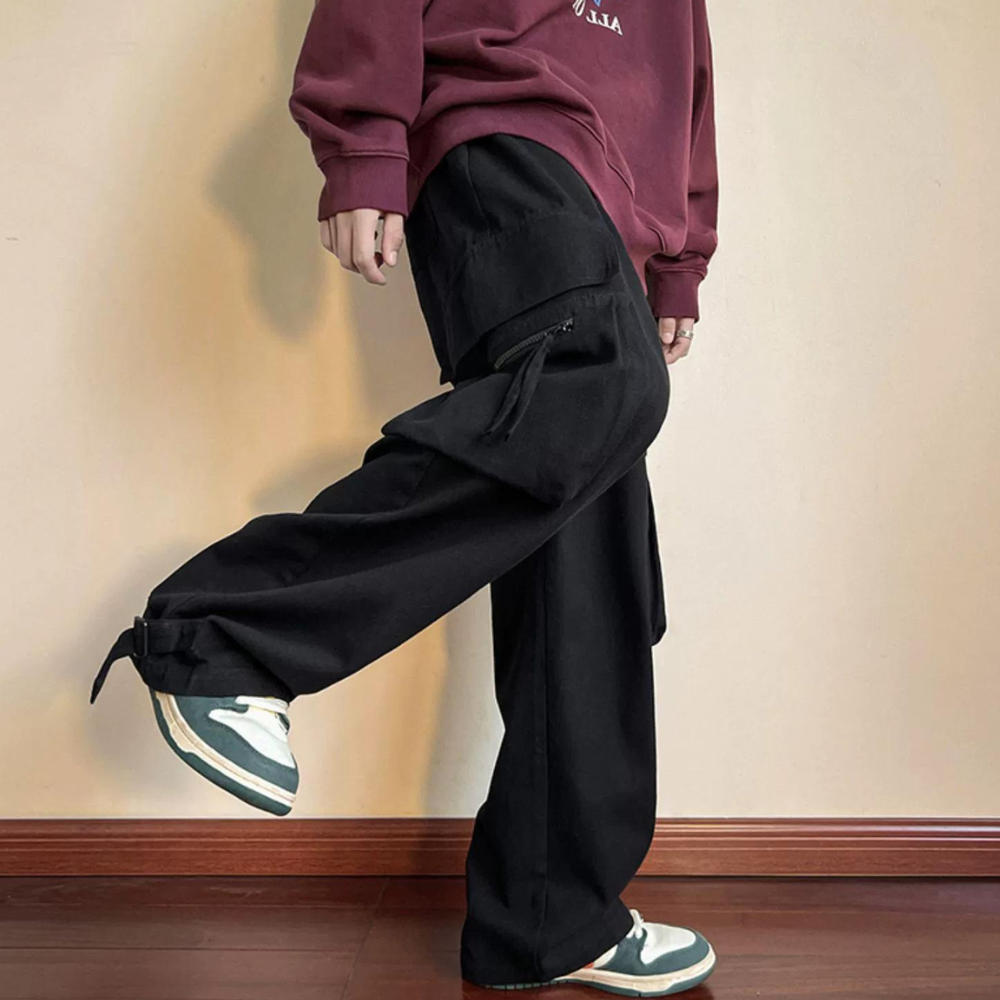 High Street Hip Hop Pocket Zip Cargo Pants