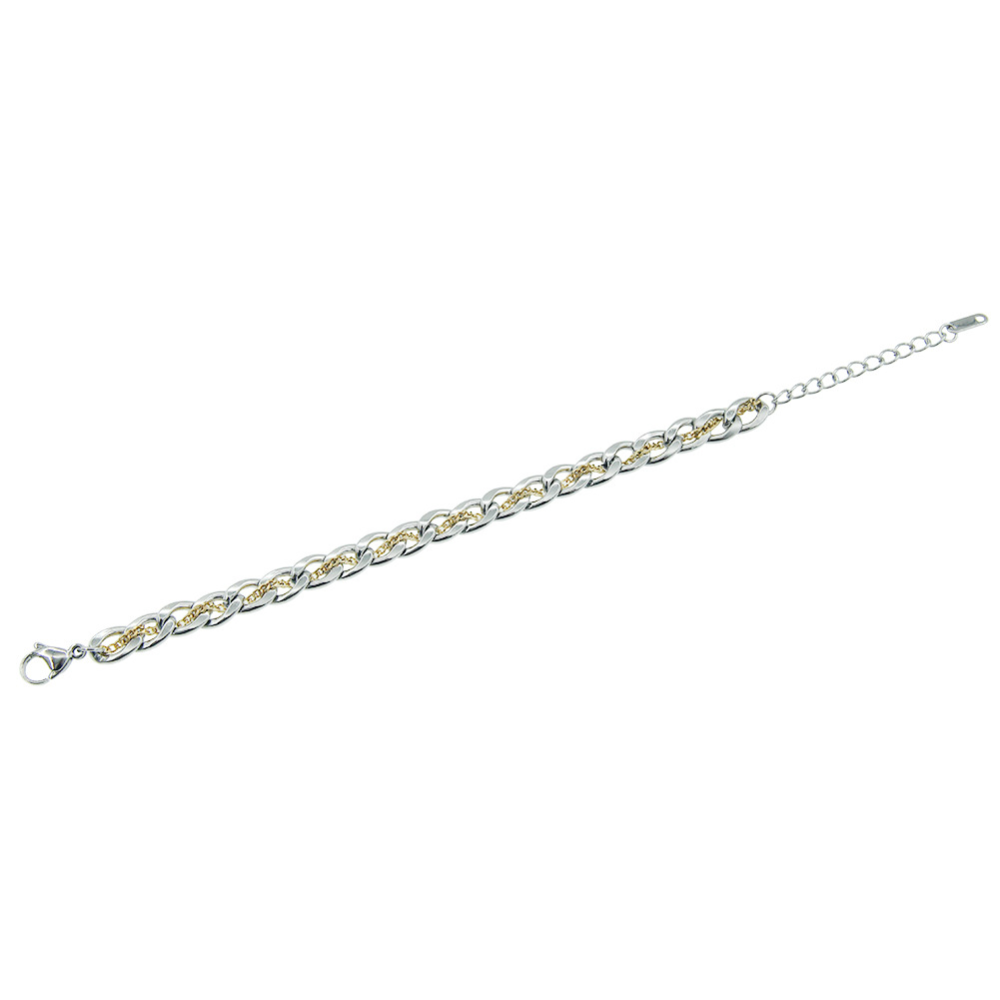 Hip Hop Double Layer Stitching Necklace&Bracelet