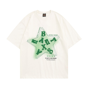 Star Letter Graphic Cotton T-shirt