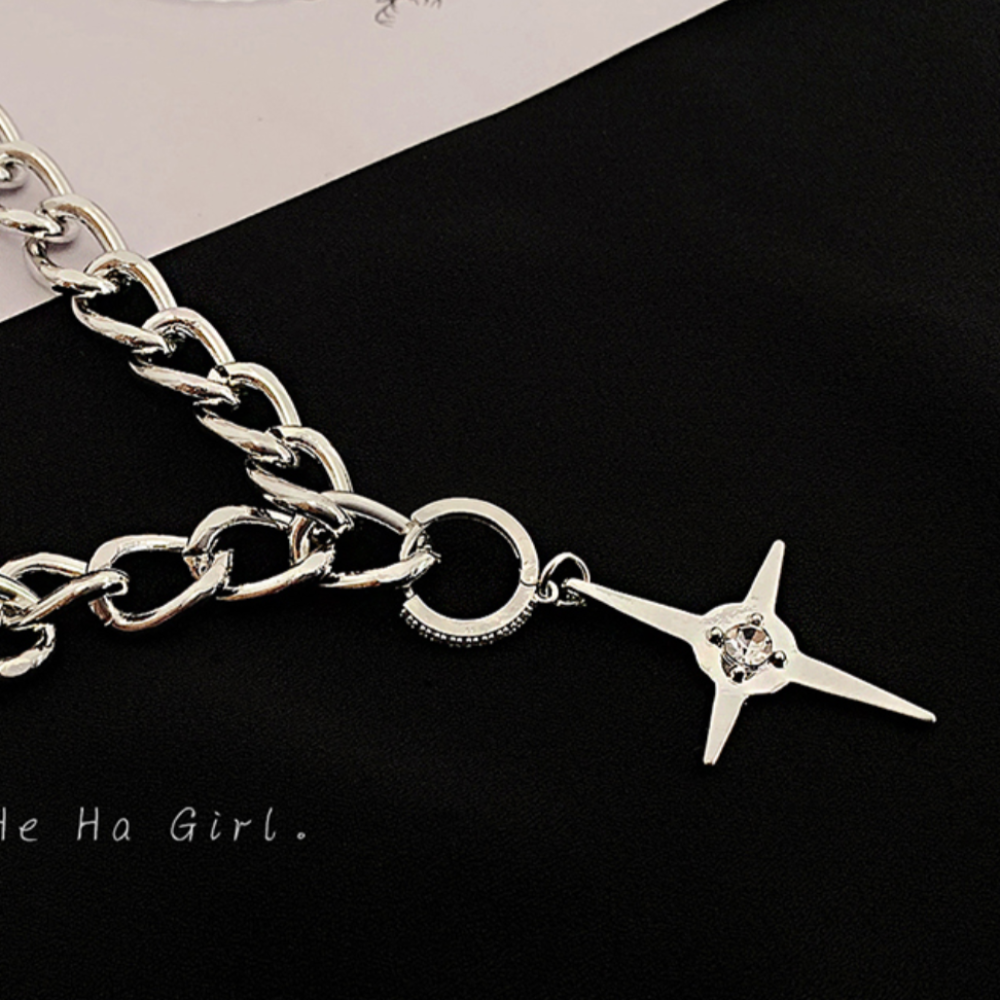 CE | Dark Cross Star Necklace