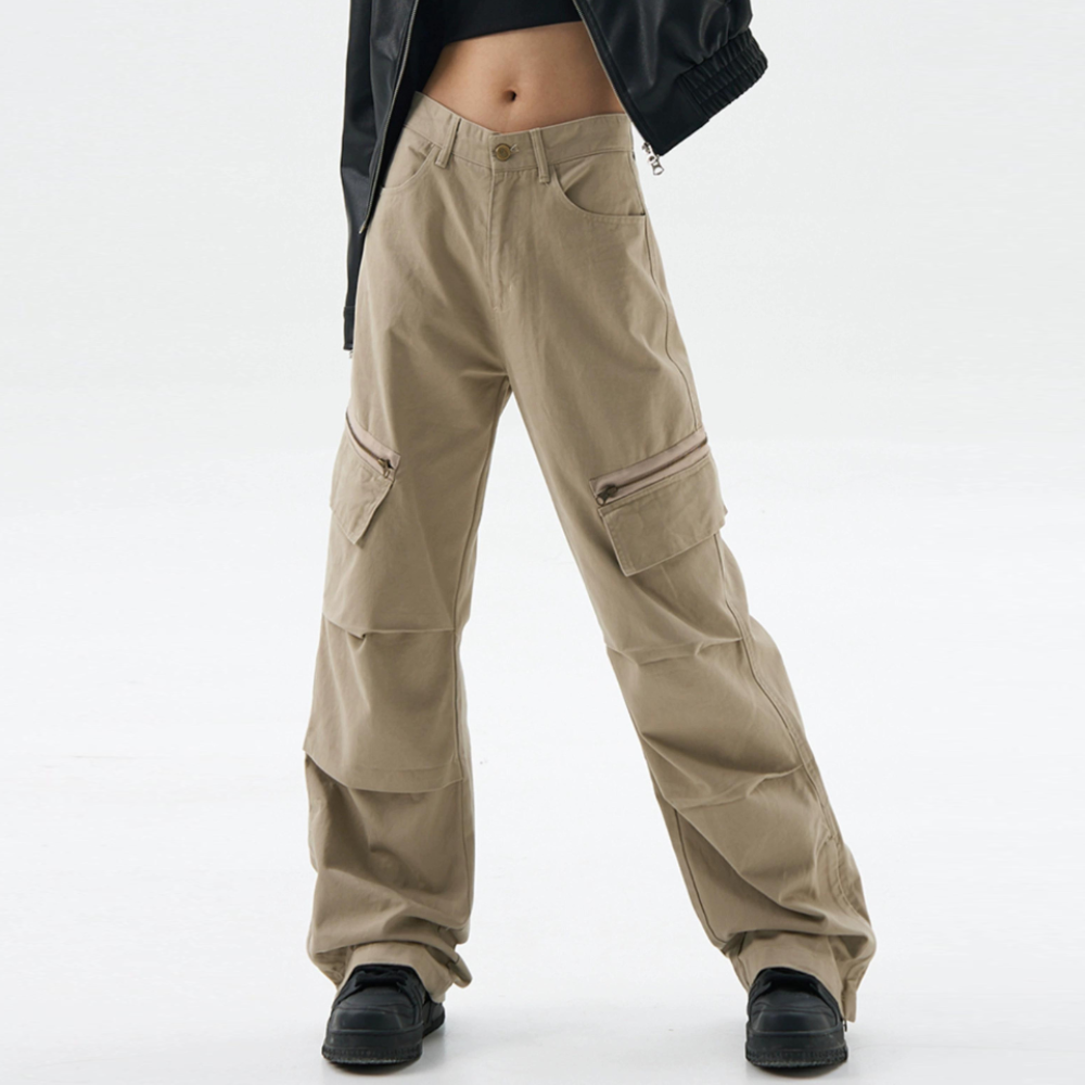 American Pleated Zippered Cargo Pants