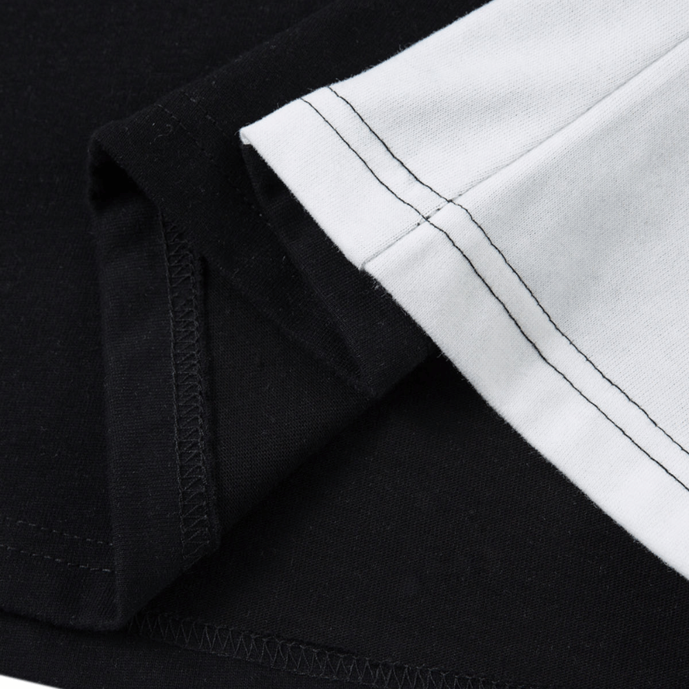 Evokyn Contrast Color Motorcycle Print T-shirt