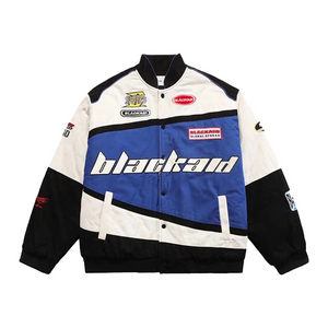 Vintage Street BlackAir Motorcycle Varsity Jacket