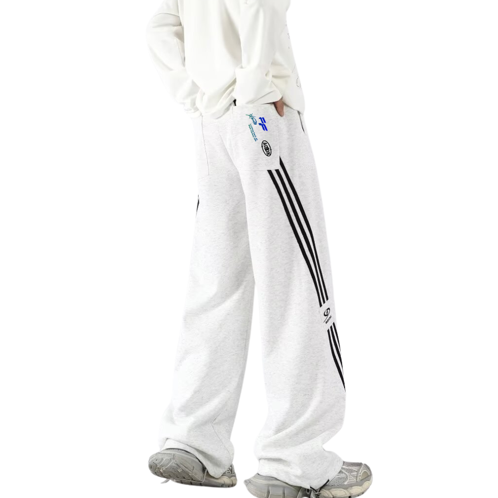 Retro Contrast Stripe Sweatpants