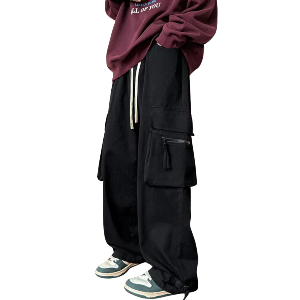 High Street Hip Hop Pocket Zip Cargo Pants