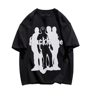 Hip Hop Silhouette Print T-Shirt