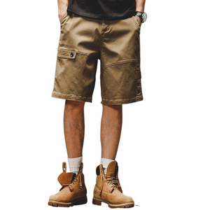 American Retro Loose Thin Large Size  Casual Cargo Shorts