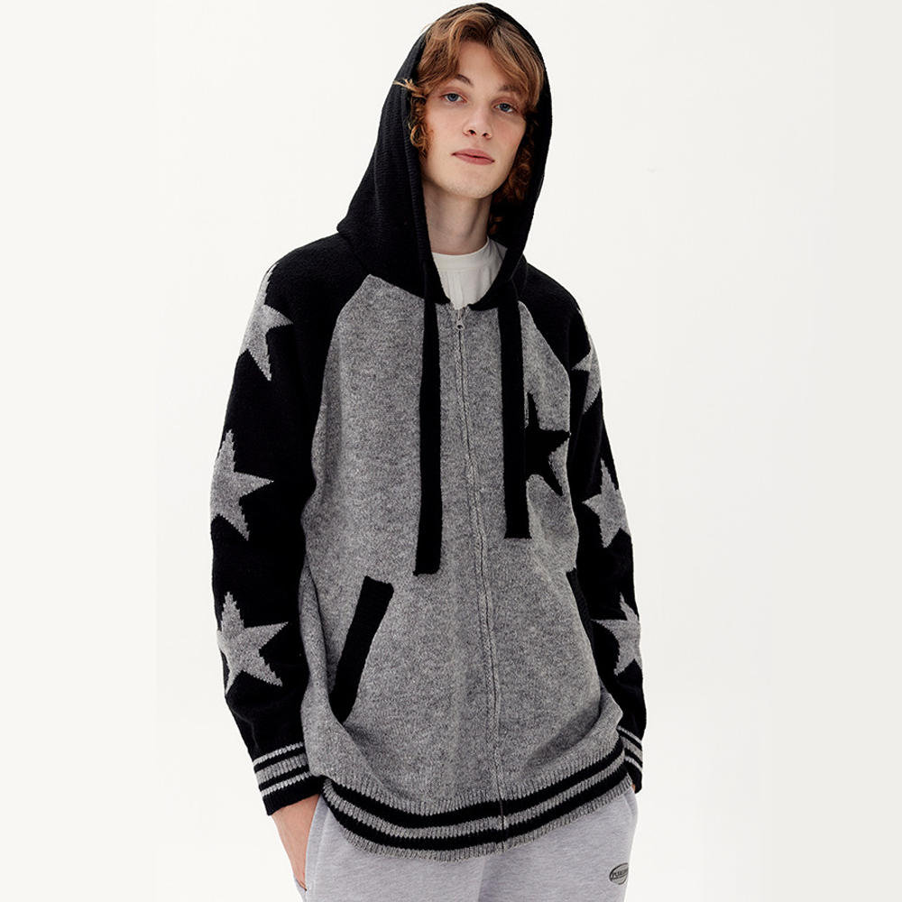 American Retro Stars Cardigan Hoodies