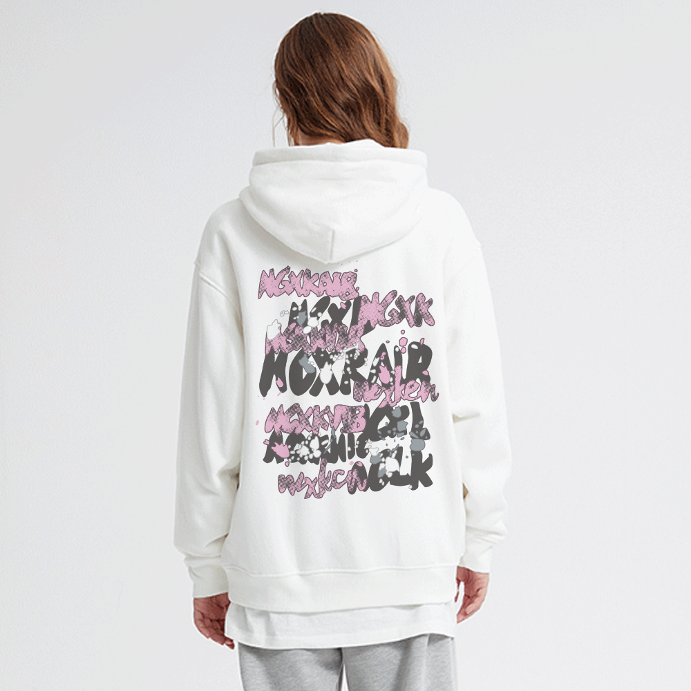 Street Bold Letter Graffiti Hoodie
