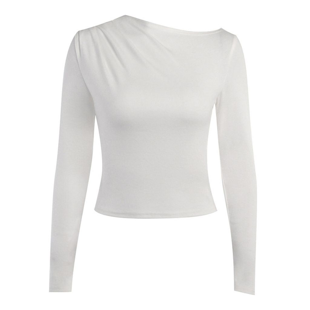 Women's Pleated Slim Long Sleeve
