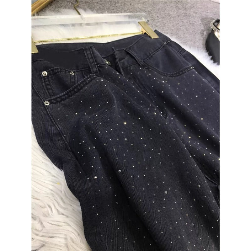 LoopStone Gradient Tie Dye Wash Wide-Leg Shining Stars Jeans