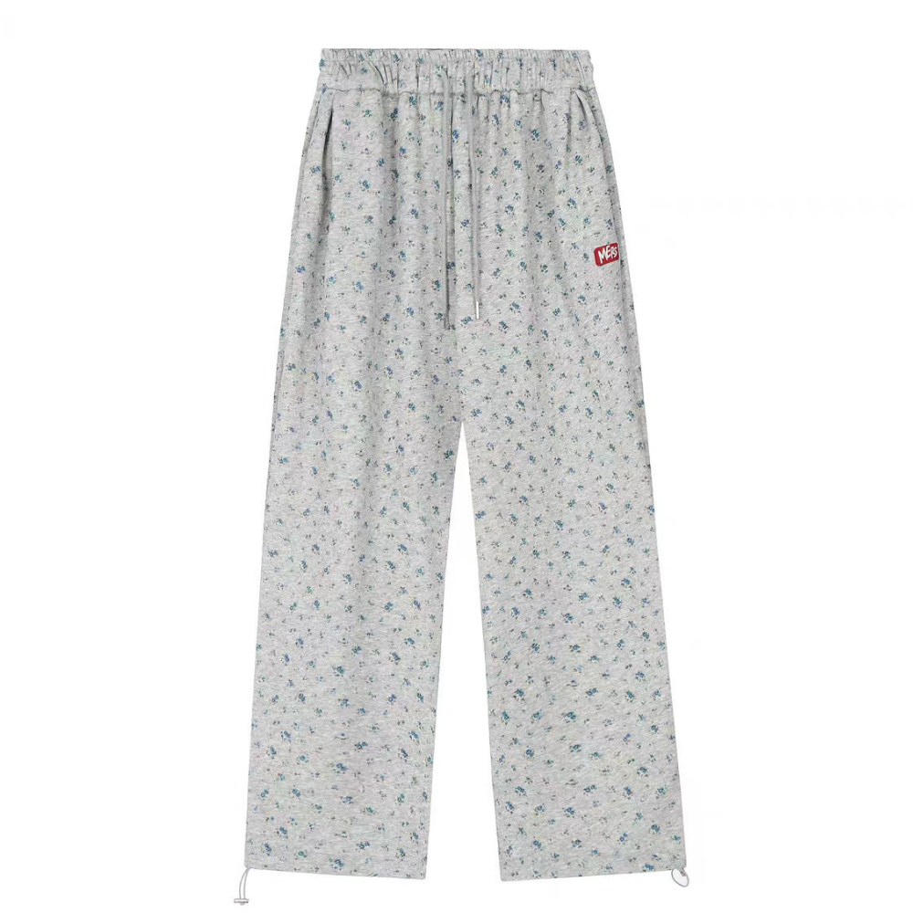 Women's Blue Floral Sweatpants