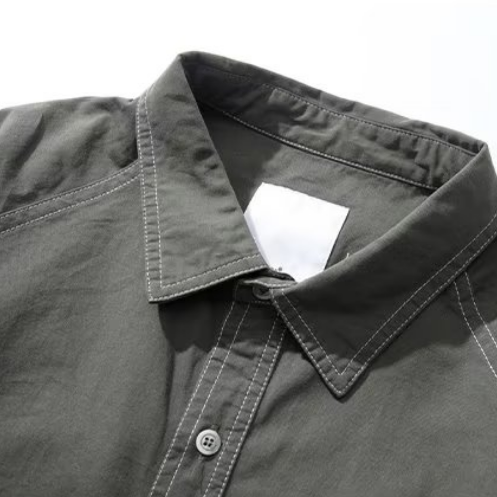 Classic Solid Denim Shirt