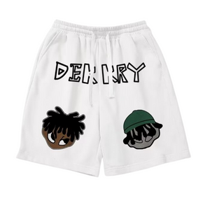 American Two Weird Kids Print Shorts