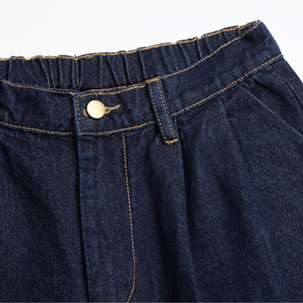 Japanese Solid Color Loose Jeans