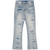 American high street damage ripped straight jeans