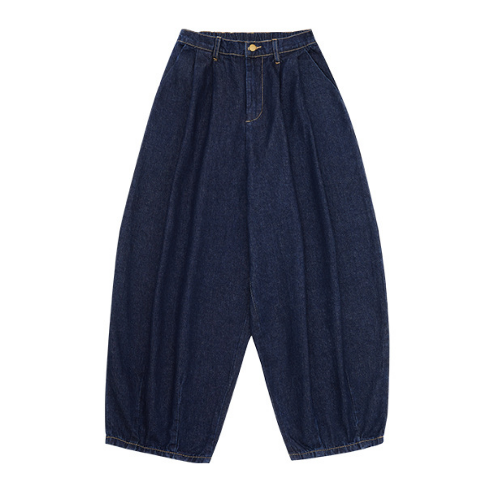 Japanese Solid Color Loose Jeans