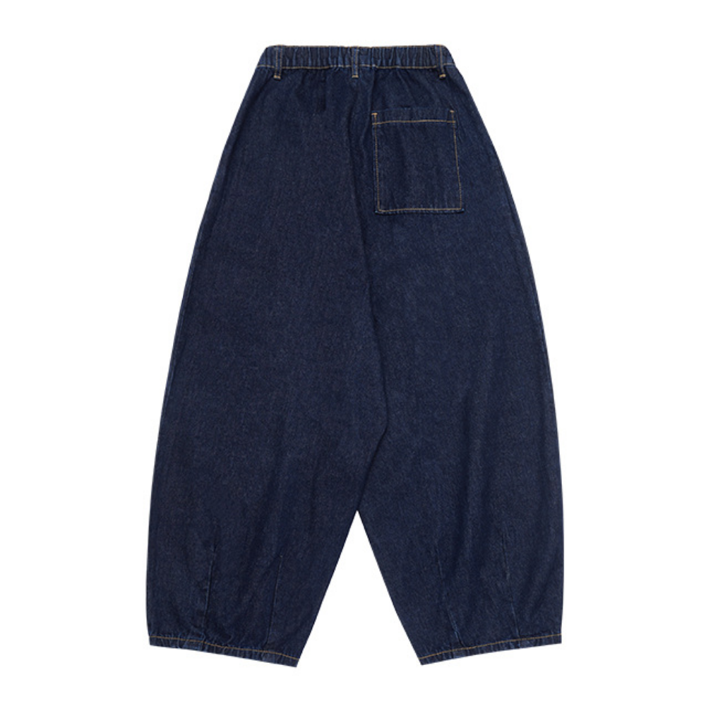 Japanese Solid Color Loose Jeans