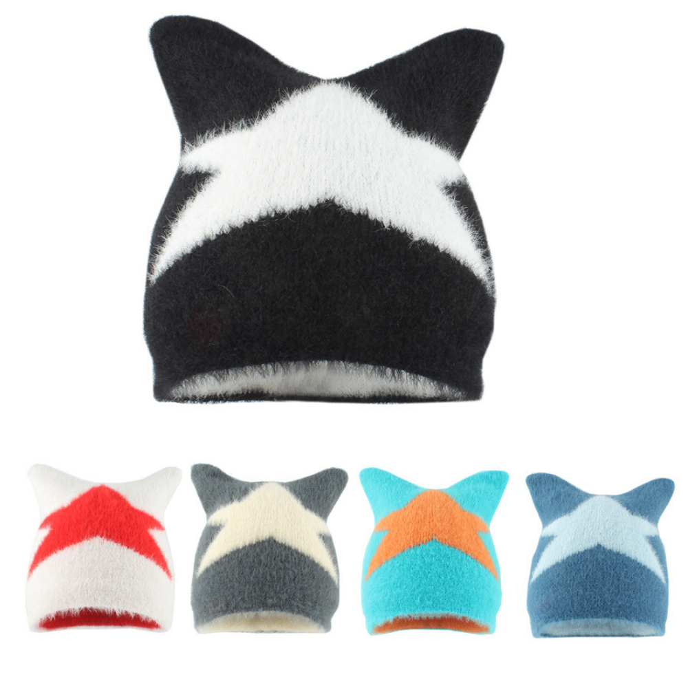 Y2k Star Jacquard Knitted Hat