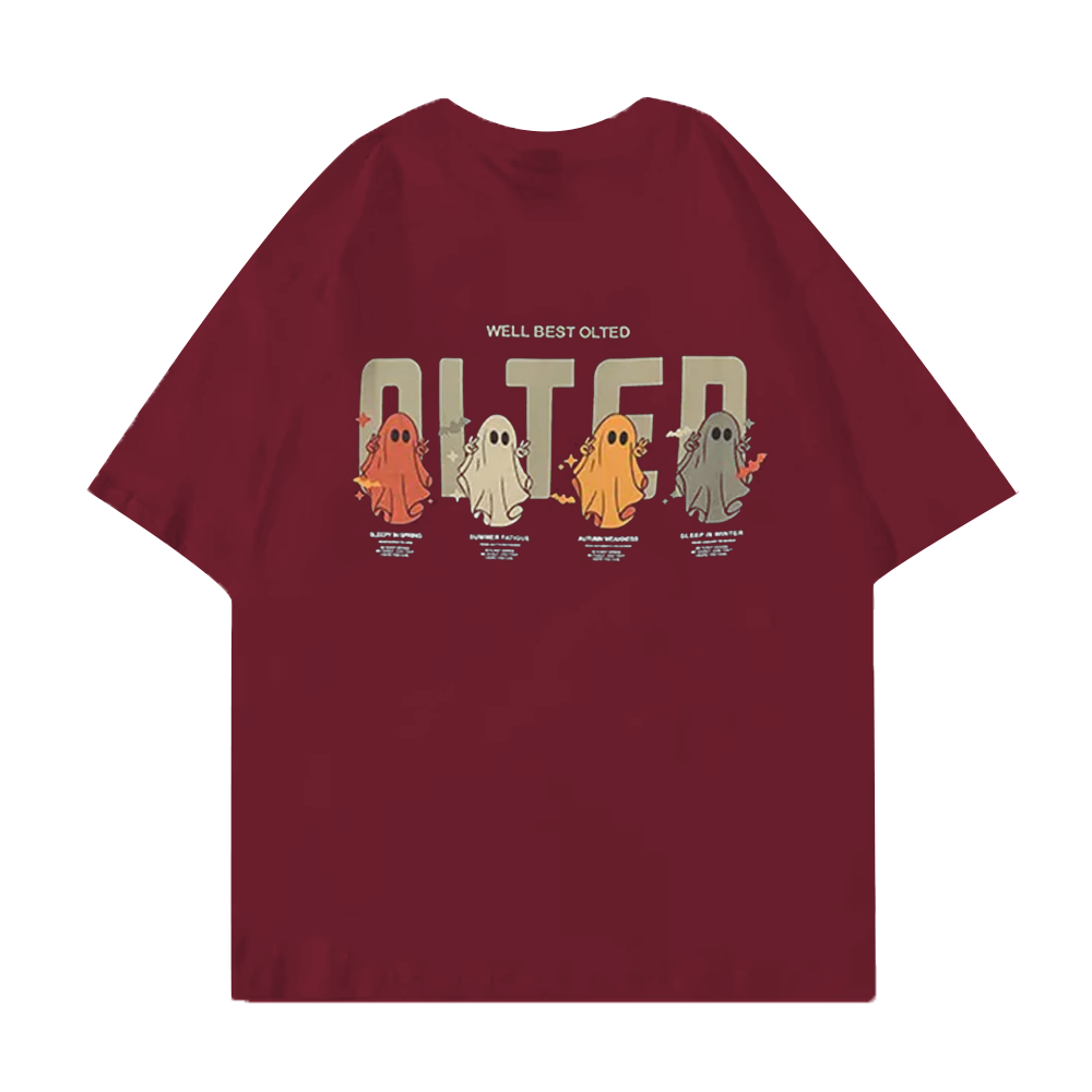 Cartoon Color Ghost Graphic T-shirt