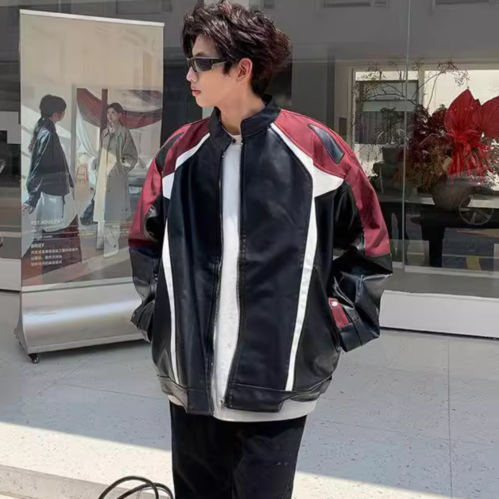 High Street Leather Biker Jacket