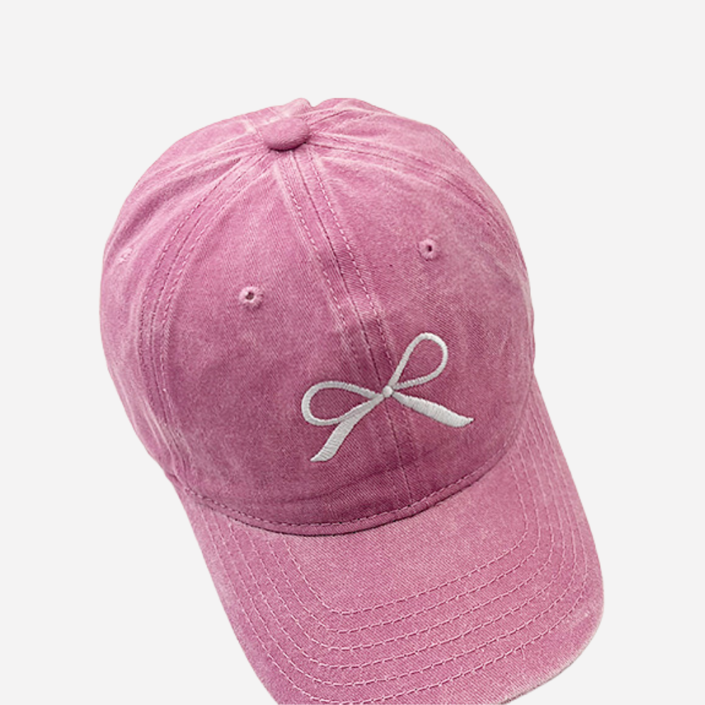 Simple Bow Embroidery Hat
