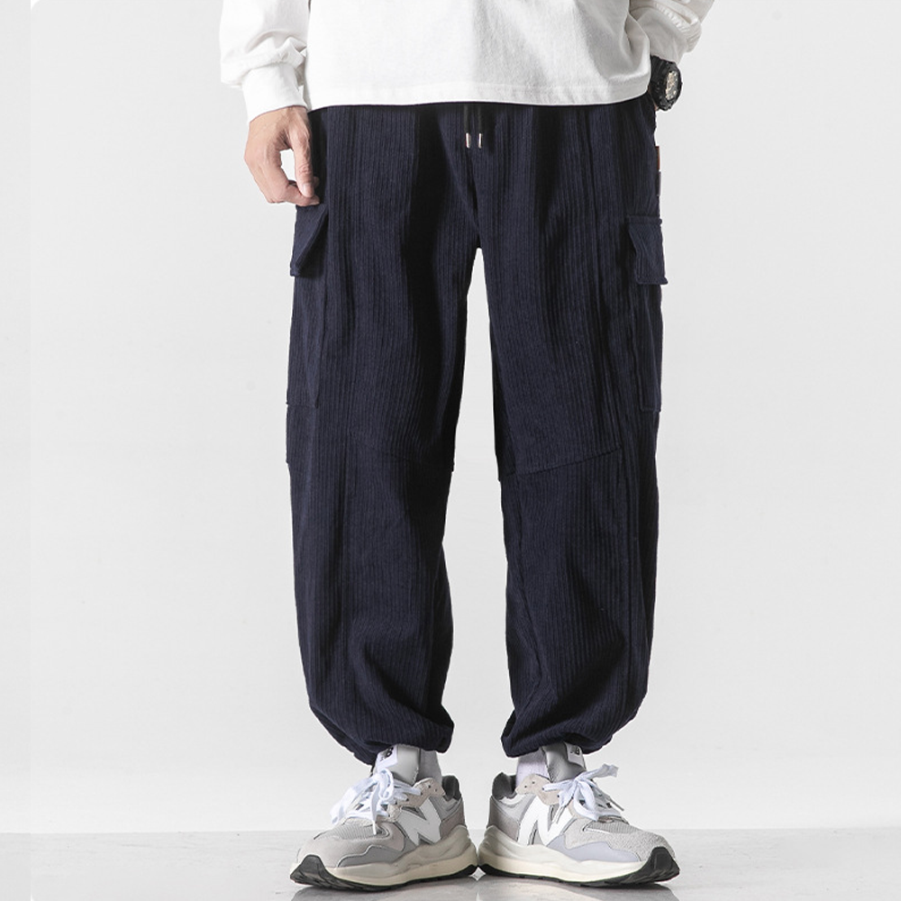 Japanese Thickened Corduroy Loose Sweatpants