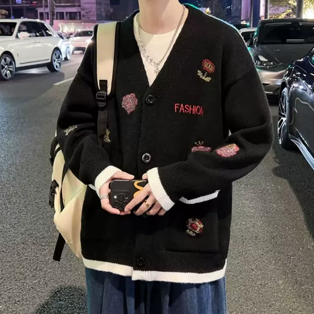 Japanese Retro Embroidery Sweater