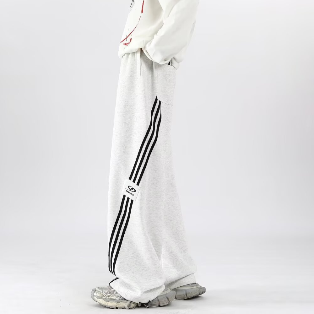 Retro Contrast Stripe Sweatpants