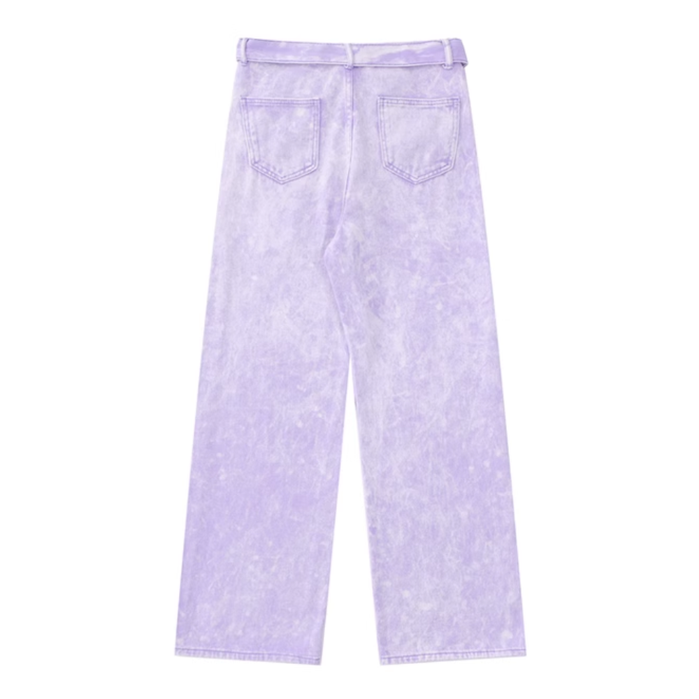 High Street Tie Dye Washed Baggy Jeans